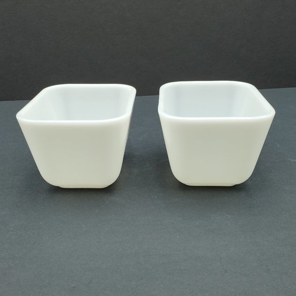 Pyrex Town & Country Refrigerator Dishes White Dish Brown Pattern Fridgies - Picture 5 of 8